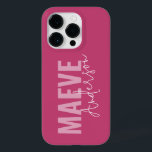 Coque Case-Mate iPhone Moderne minimaliste typographie girly rose élégant<br><div class="desc">La typographie minimaliste moderne girly rose et blanc élégant simple unique design personnalisé boîtier téléphone.</div>