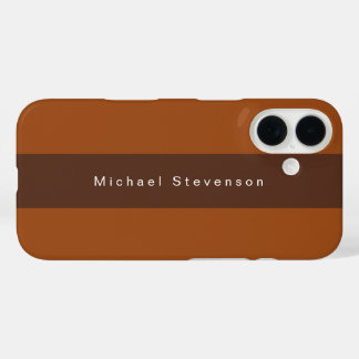 Coque Pour iPhone 16 Moderne moderne tendance Brown professionnel