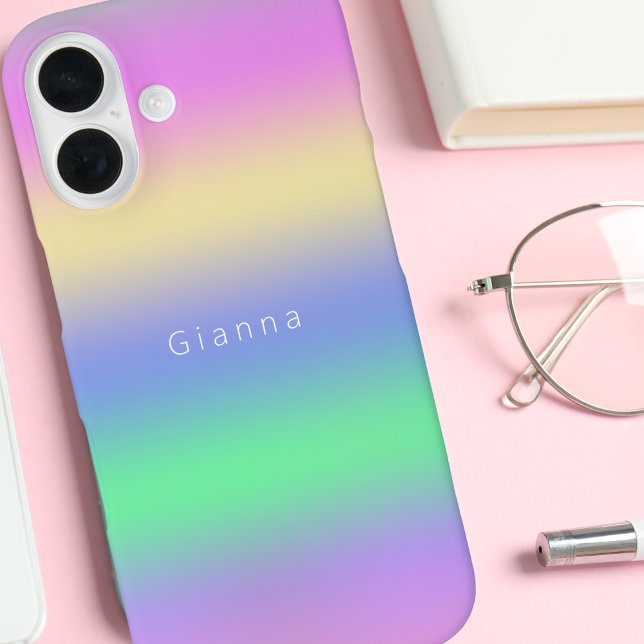 Coques Case-Mate iPhone Moderne Monogramme Chic Colorful Gradient (Créateur téléchargé)