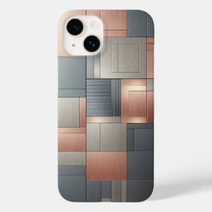 Coque Case-Mate iPhone Moderne motif de bloc métallique industriel en cui