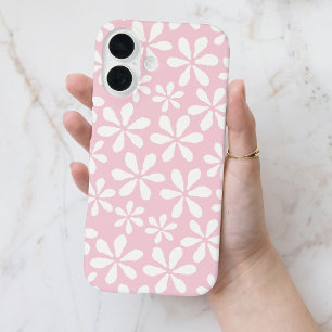 Coque Pour iPhone 16 Moderne Motif Floral Féminin Rose Chic