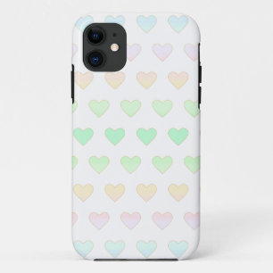 Case-Mate iPhone Case Moderne Pastel couleur Motif de coeur sur blanc