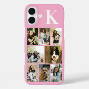 Coque Pour iPhone 16 Plus Moderne Photo Rose 8 Animaux de Compagnie