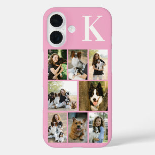Coque Pour iPhone 16 Moderne Photo Rose 8 Animaux de Compagnie