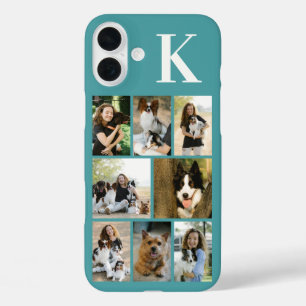 Coque Pour iPhone 16 Plus Moderne Photo Teal 8 Animaux de Compagnie