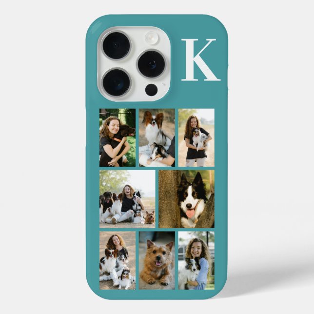 Coques Case-Mate iPhone Moderne Photo Teal 8 Animaux de Compagnie (Verso)