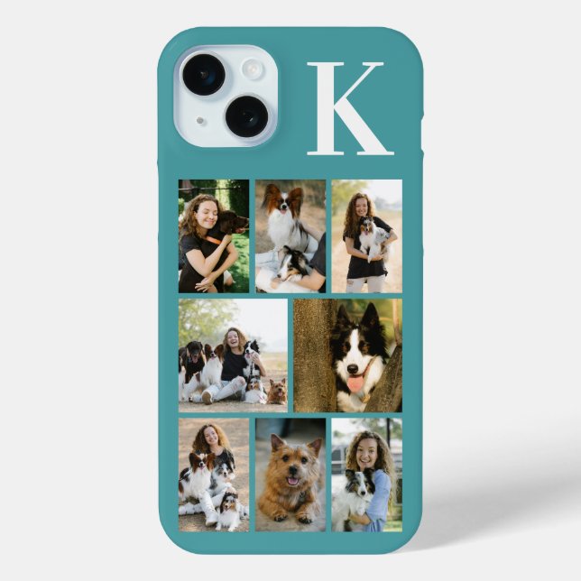 Coques Case-Mate iPhone Moderne Photo Teal 8 Animaux de Compagnie (Verso)