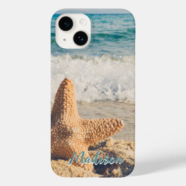 Coques Case-Mate iPhone Moderne Plage Starfish Shell Sky Personnalisé (Verso)