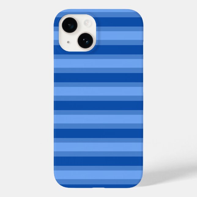 Coques Case-Mate iPhone Moderne simple bande à deux tons bleu géométrique  (Verso)