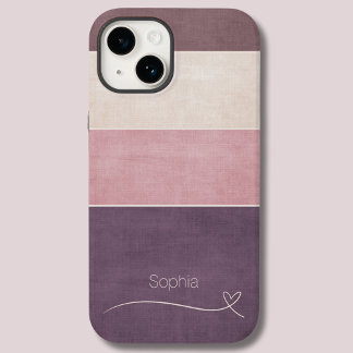 Coque Case-Mate iPhone Moderne Simple Beige&Brown Circulaire Téléphone / 