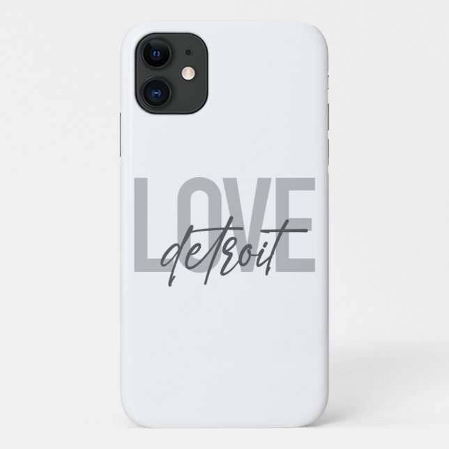 Coques Case-Mate iPhone Moderne, simple, cool, design urbain Amour Detroit (Dos)