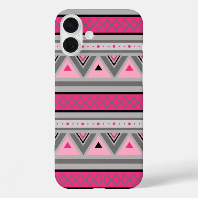 Coques Case-Mate iPhone Moderne Sud-Ouest Géométrique, rose et gris (Verso)