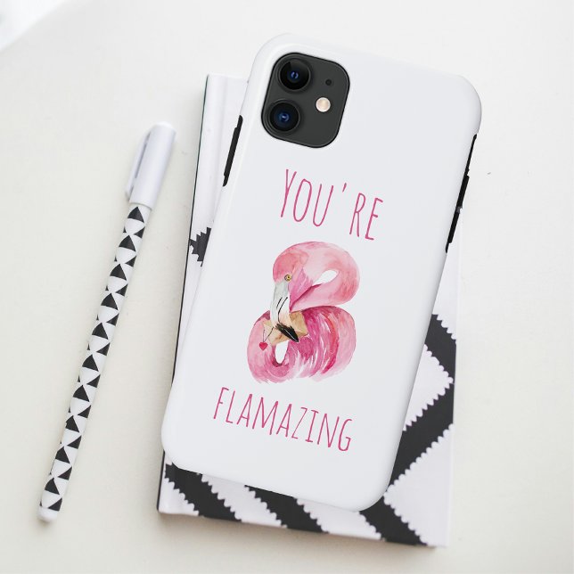 Coques Case-Mate iPhone Moderne Vous Flamazirez Beauté Flamant rose rose (Créateur téléchargé)