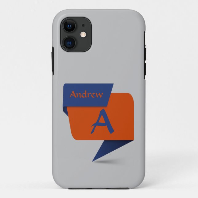 Coques Case-Mate iPhone Modifier le nom initial Ajouter le nom Bannière Ca (Dos)