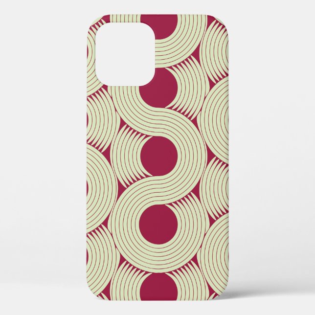 Coques Case-Mate iPhone Moebius Stripe : Carrelage rouge-vert infini (Verso)