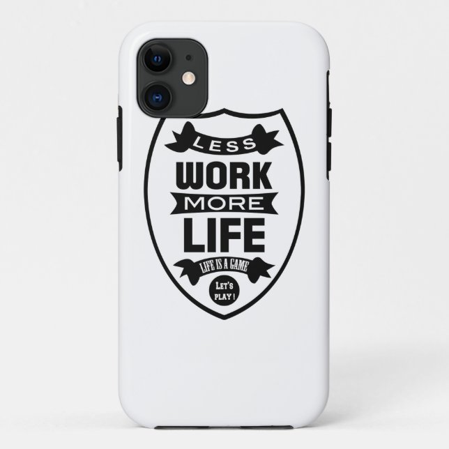 Coques Case-Mate iPhone Moins de travail plus de vie (Dos)