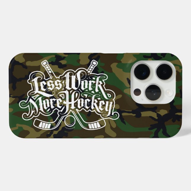 Coques Case-Mate iPhone Moins de travail plus Hockey (Verso (horizontal))