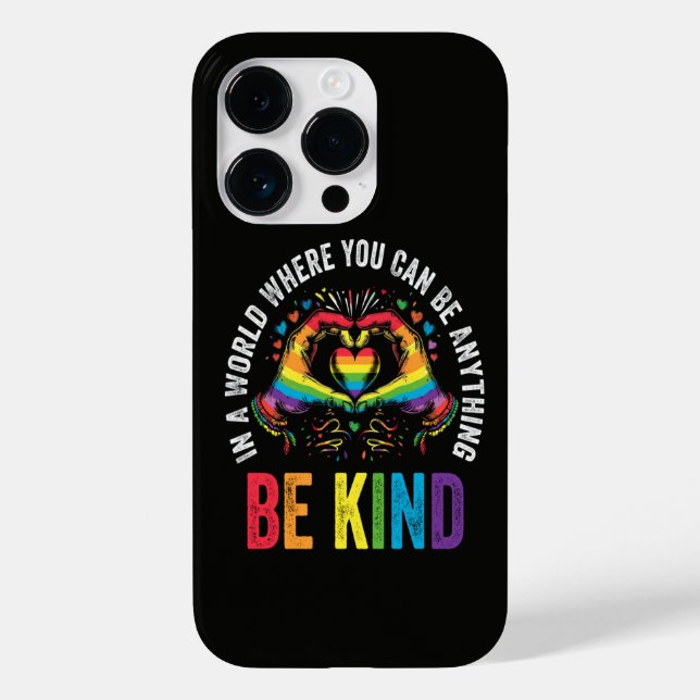 Coques Case-Mate iPhone Mois de la fierté LGBT Soyez Gentil (Verso)