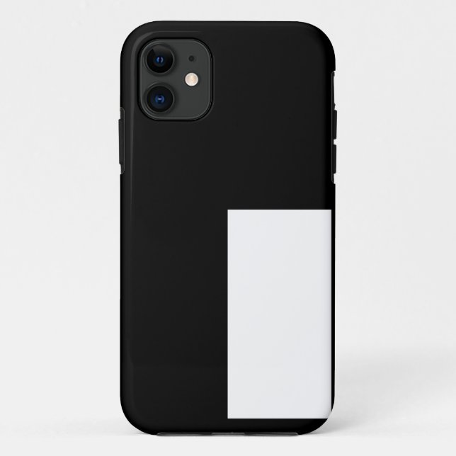 Coques Case-Mate iPhone moitié blanc noir moitié noir moitié noir blanc (Dos)