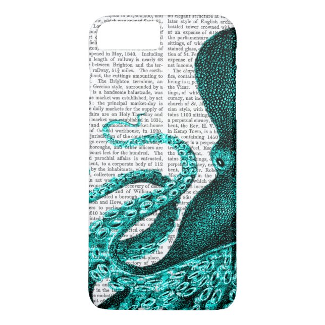 Coques Case-Mate iPhone Moitié verte pieuvre (Dos)