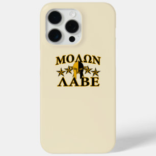 Coque Case-Mate iPhone Molon Labe Casque de guerrier spartiate Décor doré