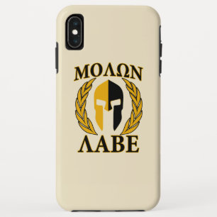 Coques Pour iPhone Molon Labe Casque spartiate Laurels Beige