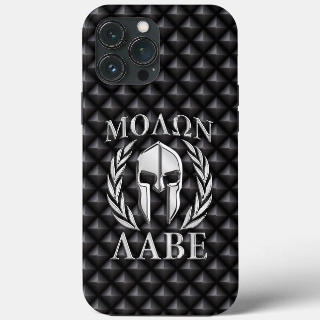 Coques Case-Mate iPhone Molon Labe Laurels au casque spartiate (Verso)