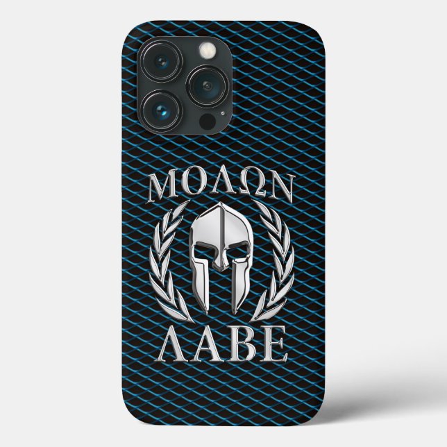 Coques Case-Mate iPhone Molon Labe Laurels au casque spartiate (Verso)