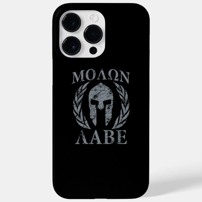 Coques Case-Mate iPhone Molon Labe Laurels au casque spartiate (Verso)