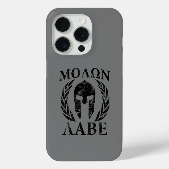 Coques Case-Mate iPhone Molon Labe Masque guerrier spartiate à Laurels sur (Verso)