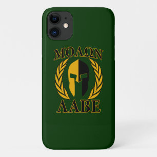 Coque Case-Mate Pour iPhone Molon Labe Spartan Mask Laurels Gold