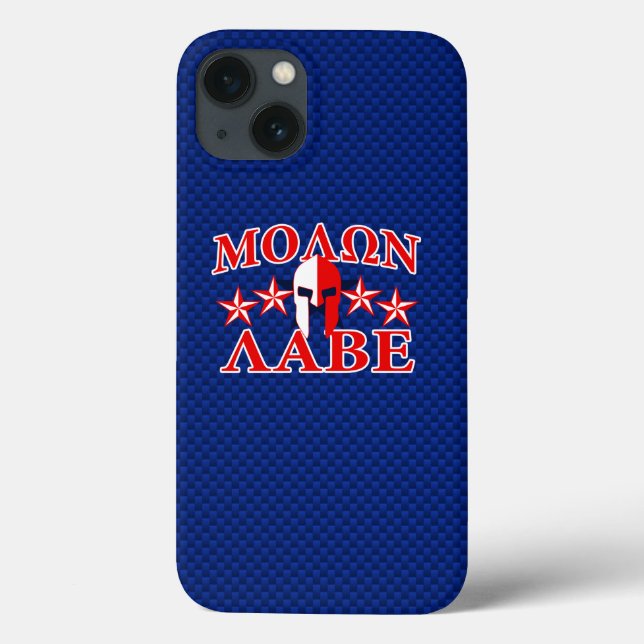 Coques Case-Mate iPhone Molon Labe Spartan Warrior Mask 5 étoiles Patriot (Verso)