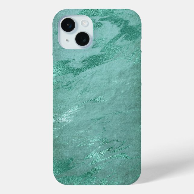 Coques Case-Mate iPhone Molten Jade | Marbre de luxe Emerald Green (Verso)
