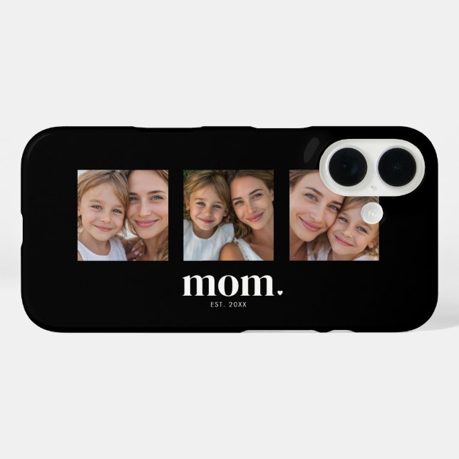 Coques Case-Mate iPhone Mom Established Modern Black 3 Photo (Verso (horizontal))