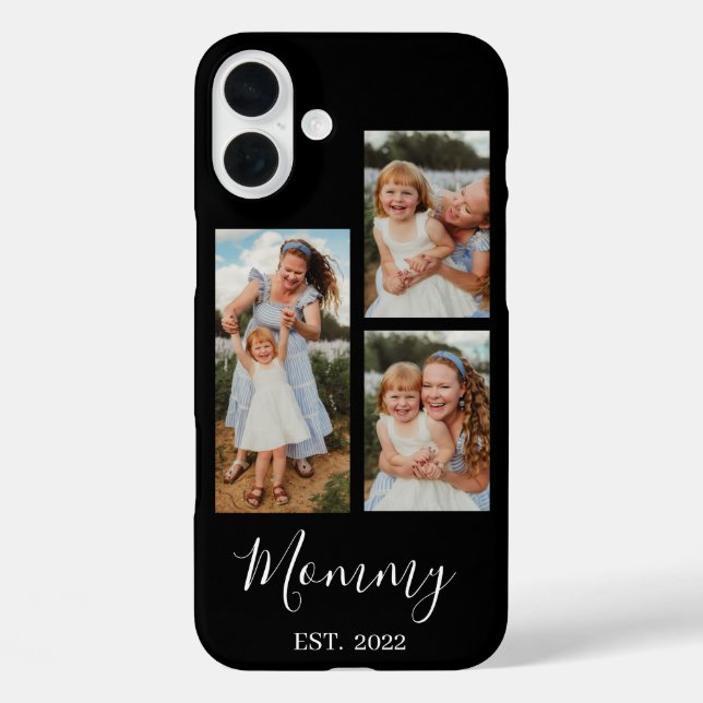 Coques Case-Mate iPhone Mom Established Modern Script Black 3 Photo (Verso)