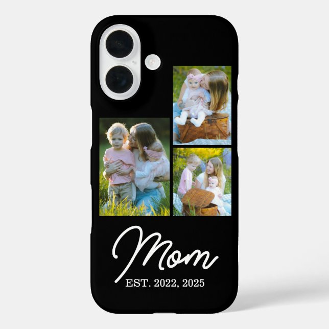Coques Case-Mate iPhone Mom Established Modern Script Black 3 Photo (Verso)