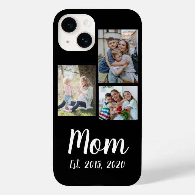 Coques Case-Mate iPhone Mom Established Modern Script Black 3 Photo (Verso)