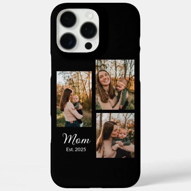 Coques Case-Mate iPhone Mom Established Script Black 3 Photo (Verso)