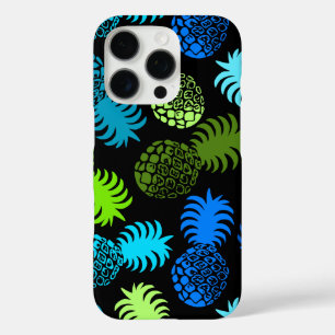 Coque iPhone 16 Pro Momona Hawaiian Tropical Pineappy Blue