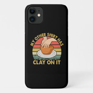 Case-Mate iPhone Case Mon autre chemise a de l'argile dessus - Poterie P