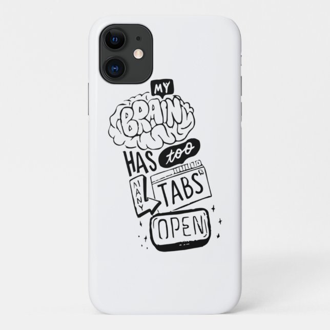 Coques Case-Mate iPhone Mon cerveau a trop d'onglets mayngés ouverts Class (Dos)