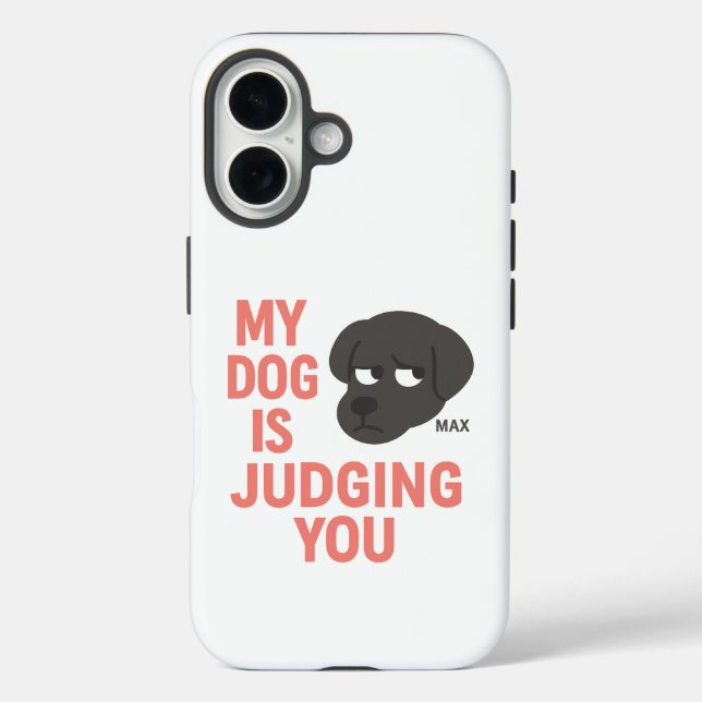 Coques Case-Mate iPhone Mon chien te juge (Verso)