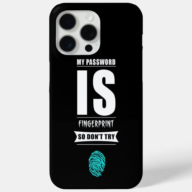 Coques Case-Mate iPhone Mon mot de passe est Fingerprint (Verso)