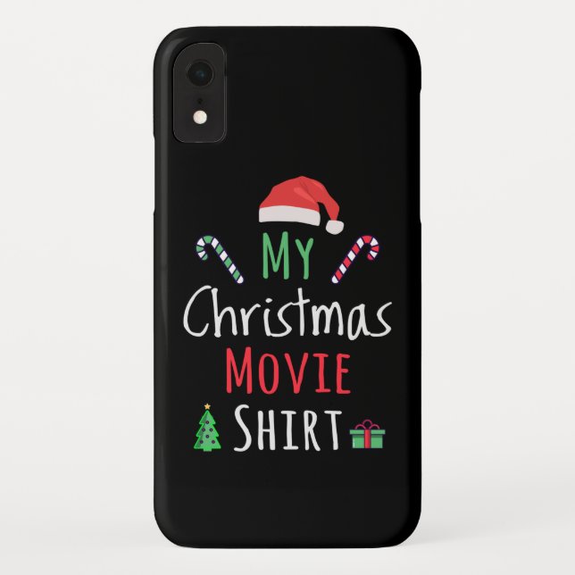 Coques Case-Mate iPhone Mon T-shirt de film de Noël (Dos)