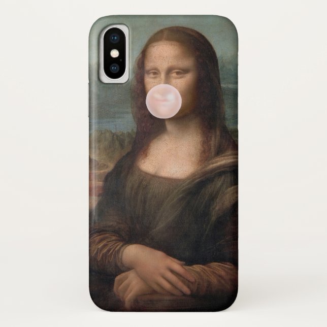 Coques Case-Mate iPhone Mona Lisa Blown Pink Buble gomme (Dos)