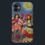 Case-Mate iPhone Case Mona Lisa Romantic Funny Art coloré<br><div class="desc">Cette merveilleuse invitation prend des éléments de la Mona Lisa et de Van Gogh's Starry nuit pour faire un thème mariage exceptionnellement unique et fantasque stationnaire pour une invitation, merci, numéro de table, et plus encore! Mona Lisa - Cette image présente la Mona Lisa avec son homme, dansant dans la...</div>
