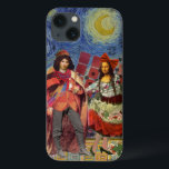 Coque Case-Mate iPhone Mona Lisa Romantic Funny Art coloré<br><div class="desc">Cette merveilleuse invitation prend des éléments de la Mona Lisa et de Van Gogh's Starry nuit pour faire un thème mariage exceptionnellement unique et fantasque stationnaire pour une invitation, merci, numéro de table, et plus encore! Mona Lisa - Cette image présente la Mona Lisa avec son homme, dansant dans la...</div>