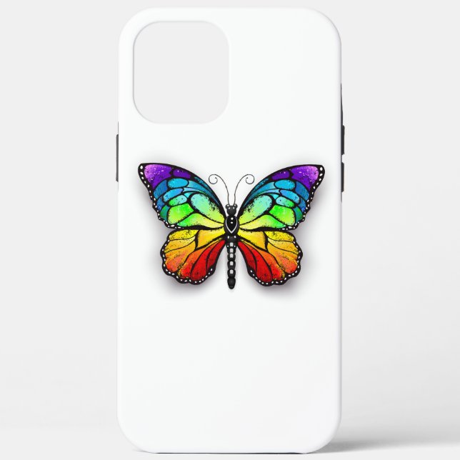 Coques Case-Mate iPhone Monarque papillon arc-en-ciel (Verso)