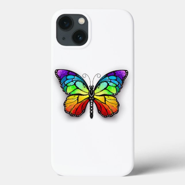 Coques Case-Mate iPhone Monarque papillon arc-en-ciel (Verso)