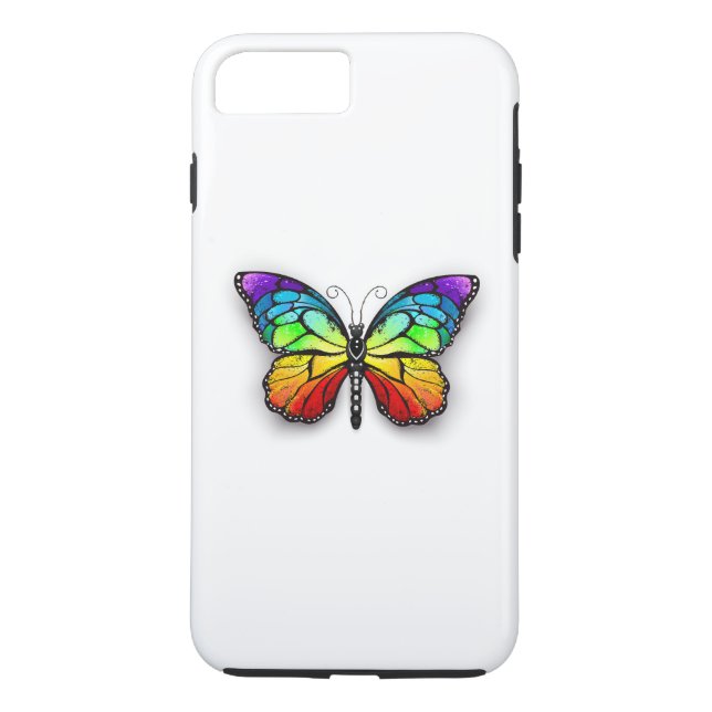 Coques Case-Mate iPhone Monarque papillon arc-en-ciel (Dos)